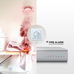 Fibaro Smoke Sensor & Temperature Sensor - SLV White | Smart Home Safety & Comfort